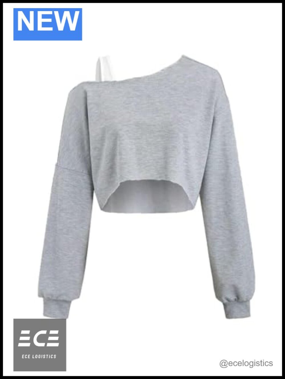 Off Shoulder Cropped Sweatshirt Long Sleeve Crop Top Oversized Pullover